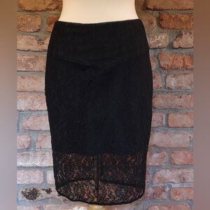 Guess Black Lace pencil skirt